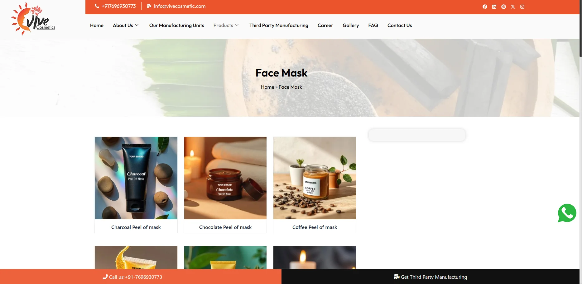 Top 10 Private Label Facial Mask Manufacturers in India
